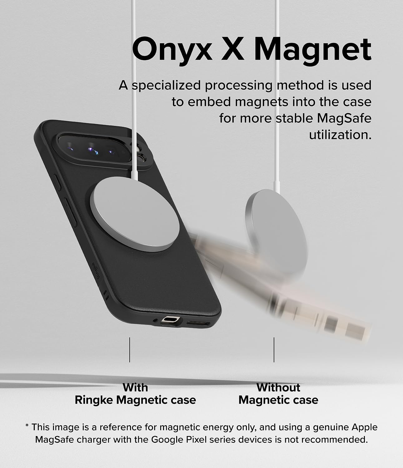 Ringke Onyx [Compatible with MagSafe] Designed for Google Pixel 9 Pro Case, Anti-Fingerprint Technology Prevents Oily Smudges Non-Slip Enhanced Grip Precise Cutouts for Camera - Magnetic Black image 5