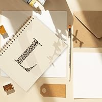 Vista 17 de Bnwepo Initial Leopard Letter T Notebook Journal, Preppy Bow Monogrammed Monogram Gifts for Women, Monogram Notebook Journal, Personalized Notebook