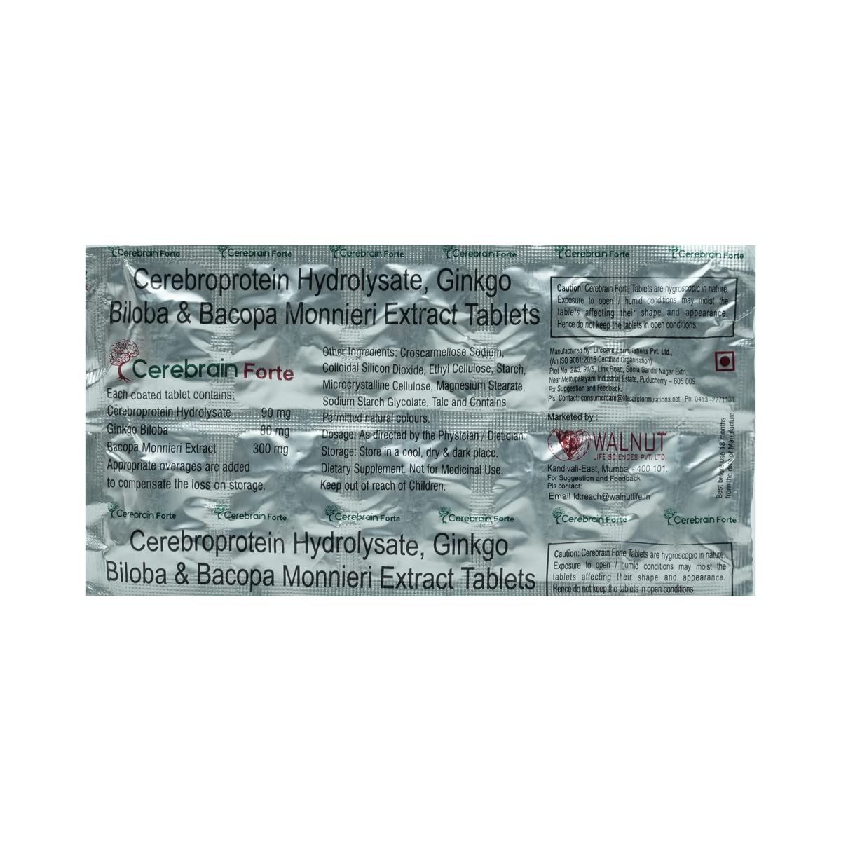 Cerebrain Forte - Strip of 10 Tablets