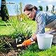 KOTARBAU® Grubber mit 3 Zinken Klein Gartenkralle mit Holzgriff 41 cm Hand Kultivator Handgrubber Kleingrubber Handpflug Gartenzubehör Blumenharke Gartenwerkzeug Schwarz