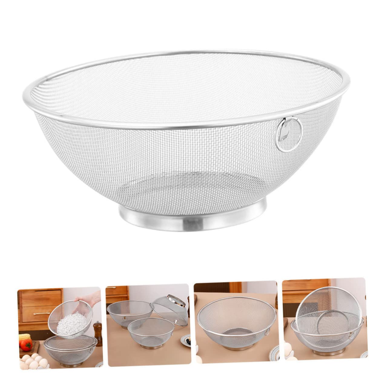 TOPBATHY 2piezas Colador Inoxidable Para Drenaje De Escurridor Para Cocina y Lavado De Arroz