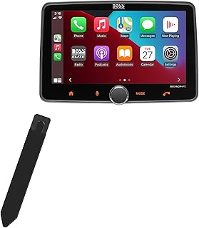 BoxWave Stylus Pouch Compatible with BOSS Audio BE7ACP-FT - Stylus PortaPouch, Stylus Holder Carrier Portable Self-Adhesive for BOSS Audio BE7ACP-FT - Jet Black