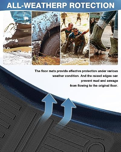 FIILINES Floor Mats for Mazda 3 2019-2025 All Weather TPE Floor Liners Waterproof Durable 1st & 2nd Row Liner Set Accessories (Only for FWD, Not fit AWD) — view 3