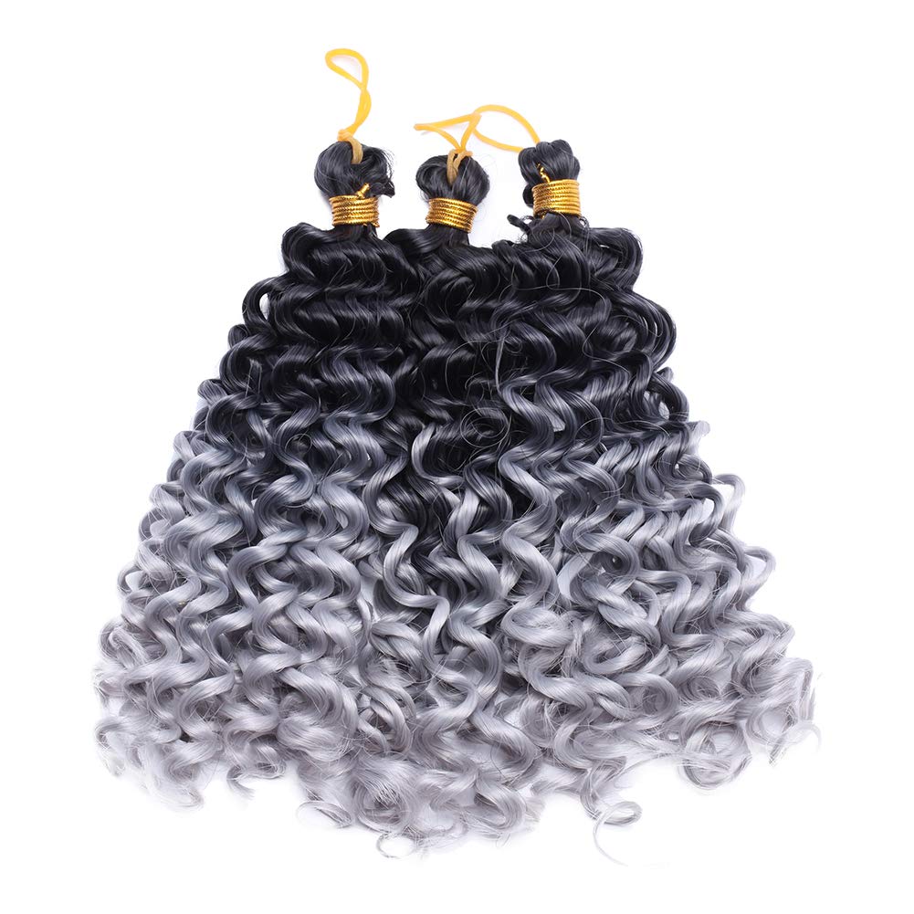 Amazon.com : Marlybob Crochet Hair Ombre Jerry Curl Hair Bundle Jamaican  Bounce Crochet Braiding Hair for Black Women Bohemian Curl Water Wave Kinky  Curly Twist Hair Weave 8inch 3 lots/pack Black to