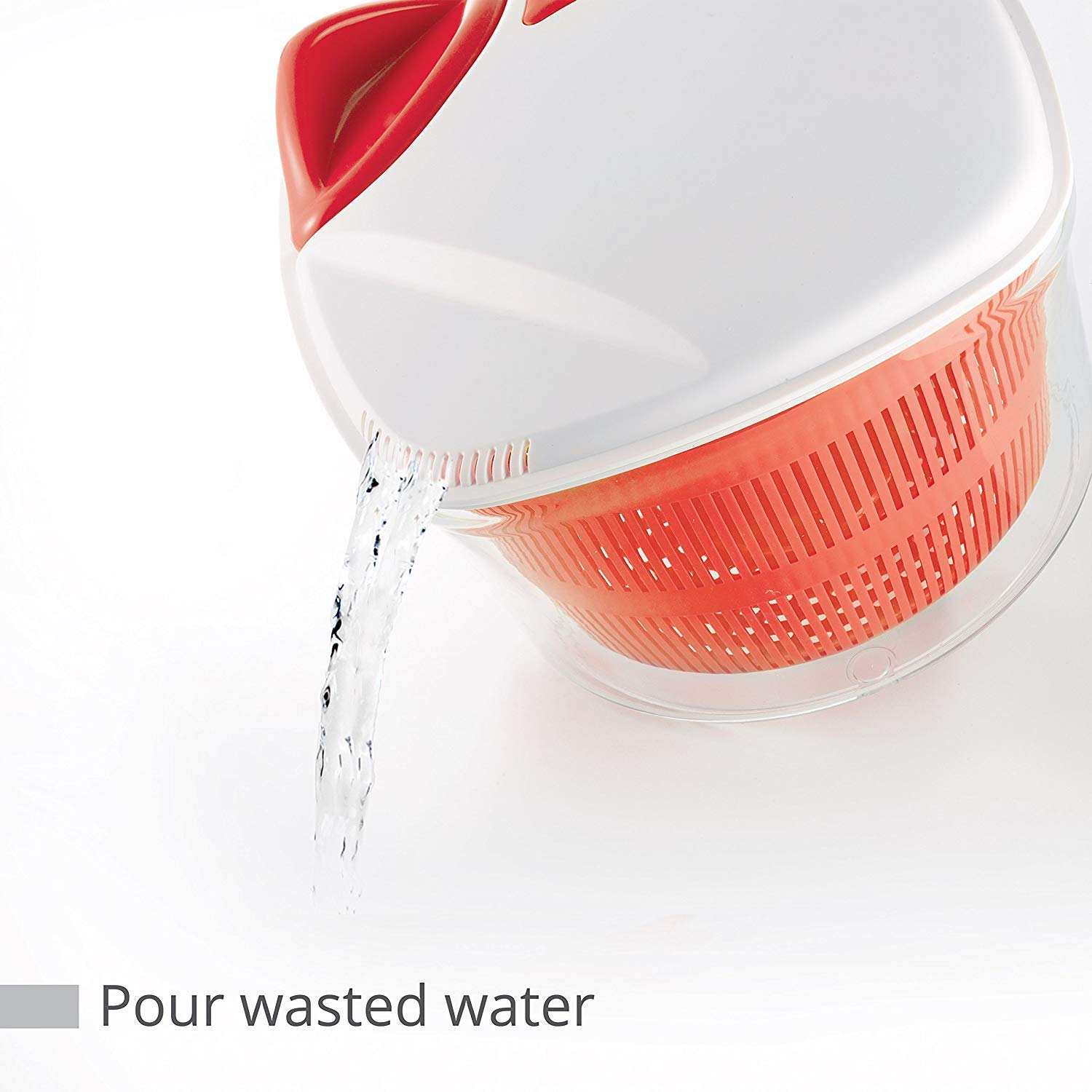 Mueller Large 5L Salad Spinner Vegetable Washer with Bowl, AntiWobble