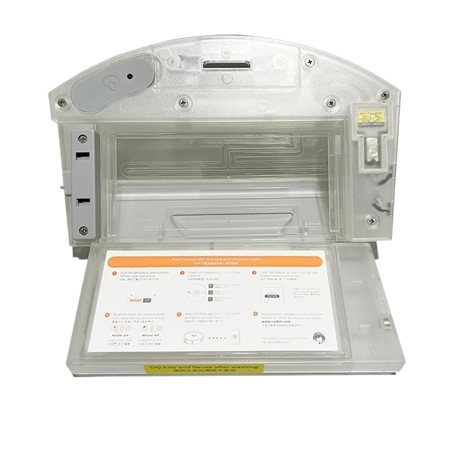Lipski Reemplazo, Compatible con Xiaomi Roidmi Eve Plus Robot Aspiradora Barredora Accesorios Eléctrico 2 en 1 Caja de Polvo Piezas de Filtro de Tanque de Agua (Color : Set-1)