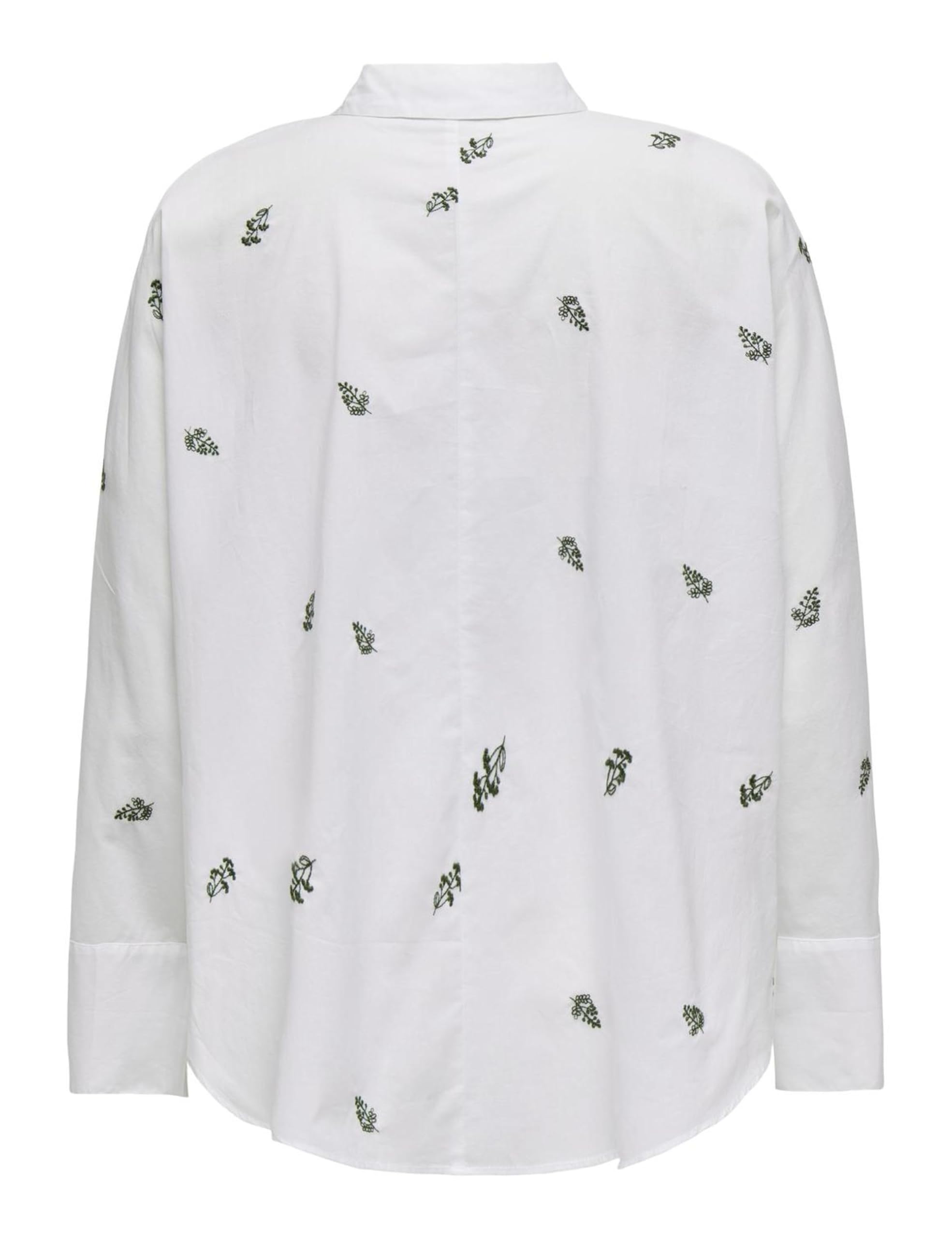 ONLY Onlnew Lina Grace Ls EMB Shirt Noos WVN Chemise à Manches Longues avec Fermeture à Boutons, Blanc éclatant, M Femmes