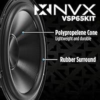 Vista 2 de NVX VSP65KIT 750W Peak (250W RMS) 6.5" V-Series 2-Way Component Speaker System with 25mm Silk Dome Tweeters