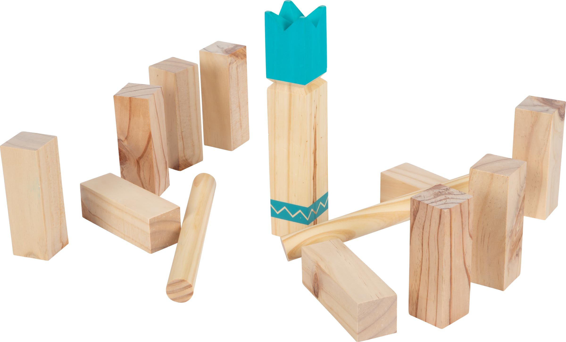 small foot Gioco dei Vichinghi Kubb compatto "Active" in legno, amato gioco di lancio Outdoor per tutta la famiglia