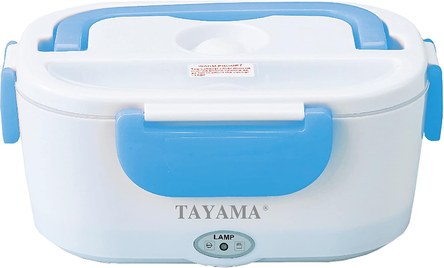 TAYAMA Electric Lunch Box in White Light Blue,Small,EHB-01