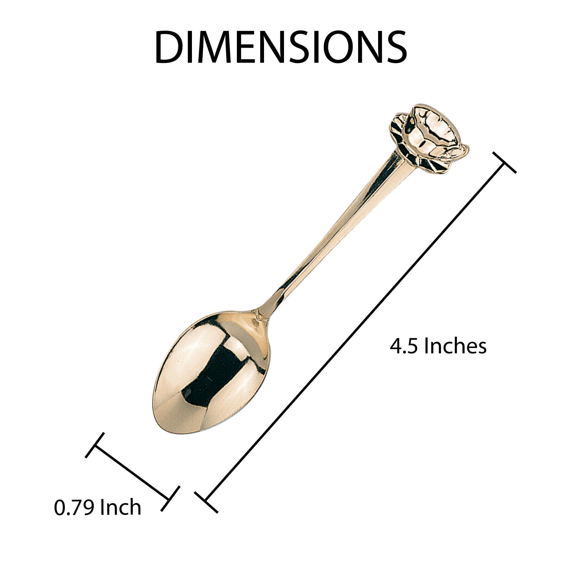 HIC Harold Import Co. - Juego de 12 cucharas demi chapadas en oro y plata, 555G/12