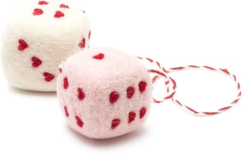 Miniatura 6 de GLACIART ONE 2 piezas de adornos colgantes para el interior del automóvil, divertidos y peludos, accesorios de espejo retrovisor de lana, bonito