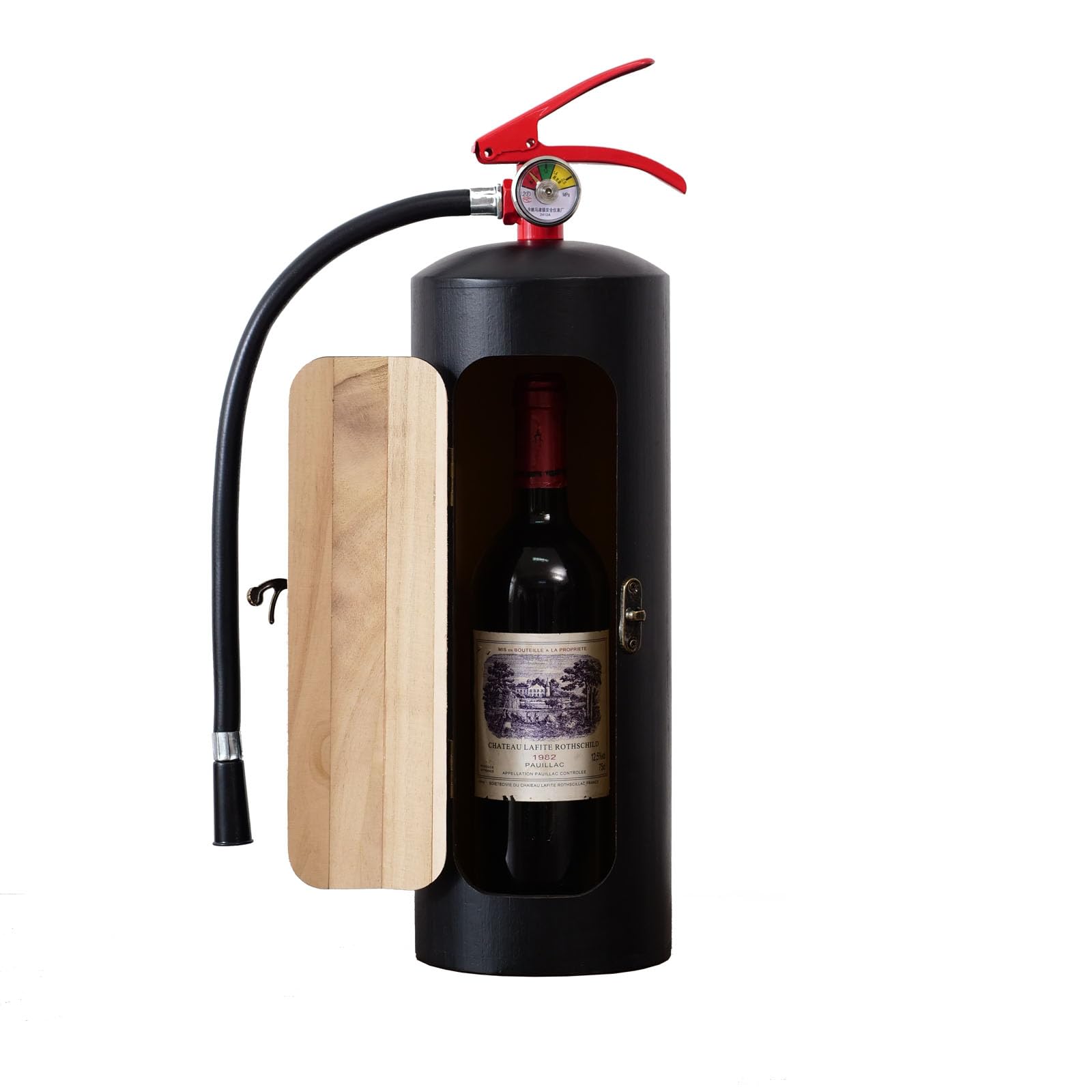 Estintore in legno, minibar, per amanti del whisky, vigili del fuoco, regalo per uomini