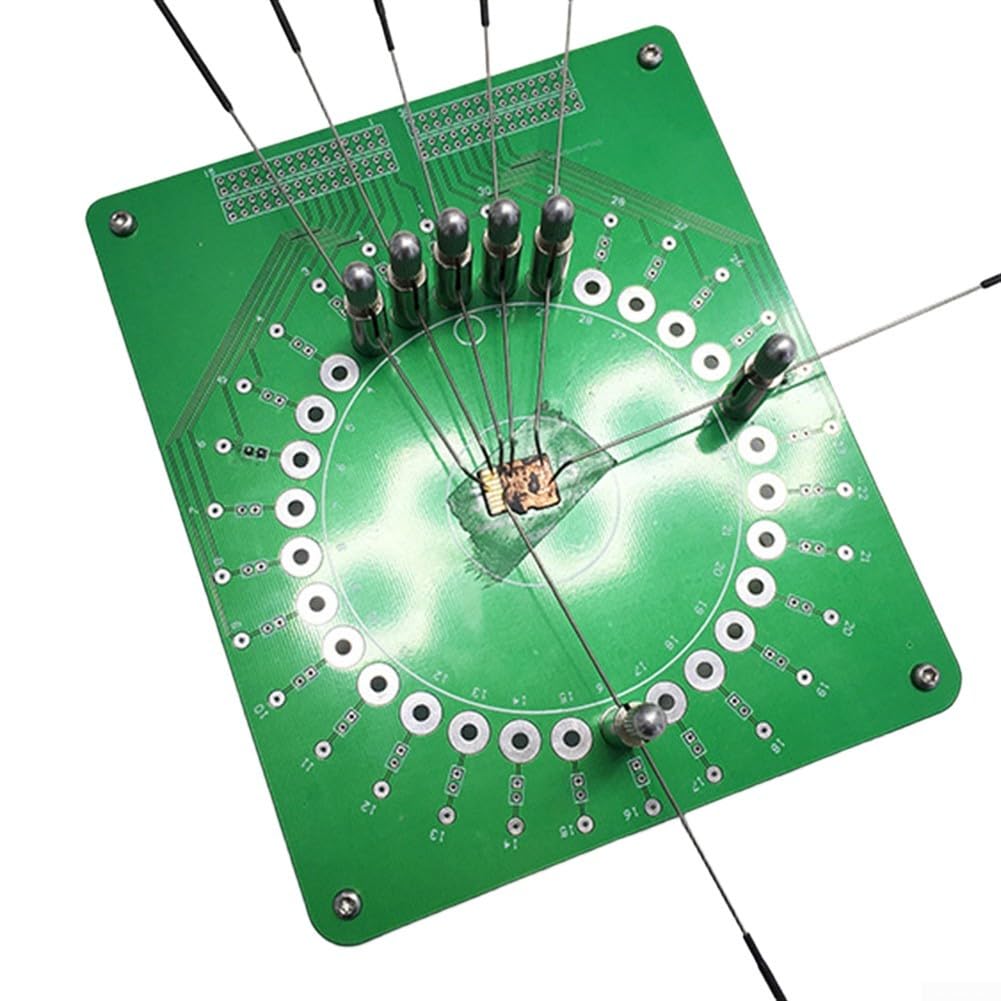 Strumento di riparazione dati per scheda SD e scheda di memoria test con posizione dell'ago regolabile dispositivo in metallo verde per diagnostica chip e attività di recupero dati tra cui dieci sonde