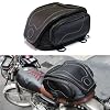 MZS Motorcycle Tail Bag, 26L Expandable Motorcycle Travel Luggage Bag, Rack Trunk Helmet Rear Seat Storage Compatible with Sportster Road King Electra Street Glide Softail Dyna Rebel Vulcan Shadow