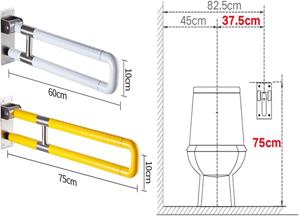 Amazon.co.jp:  手すり、浴室手すり、手すりハンドル安全サポートハンドレール、頑丈なシャワー安全手すりバーバスルームトイレ手すり老人安全滑り止めバリアフリー折りたたみ式トイレ無効トイレバスルーム手すりバー:  ドラッグストア 手すり、浴室手すり、手すりハンドル安全サポートハンドレール、バスルーム手すりシニア補助トイレハンドル陽極酸化ステンレス鋼、滑り止めナ