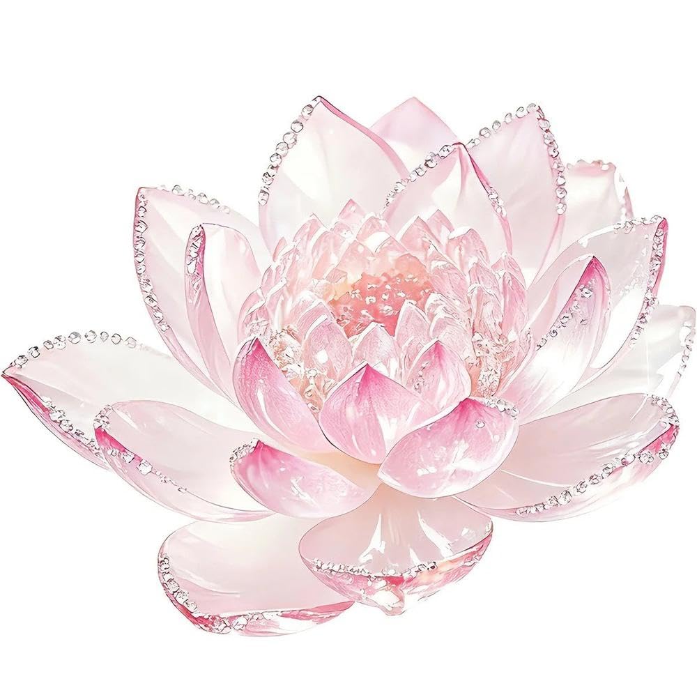 1PC Gradient Pink White Lotus Waterproof Vinyl Sticker Floral Decal for Car Laptop Water Bottle Phone Decor
