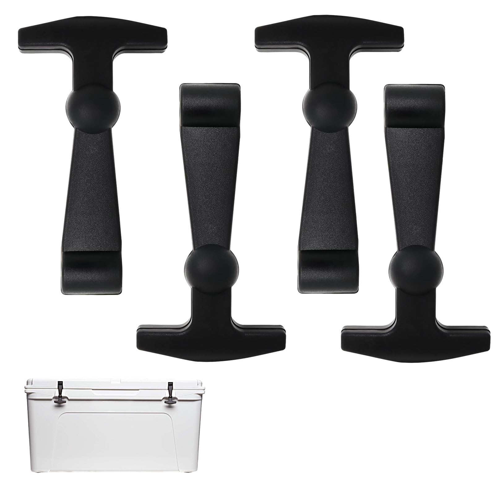 Quxddy 4 Pack Black Yeti Cooler Latches, Accessories for Yeti Cooler, Yeti Replacement Latches