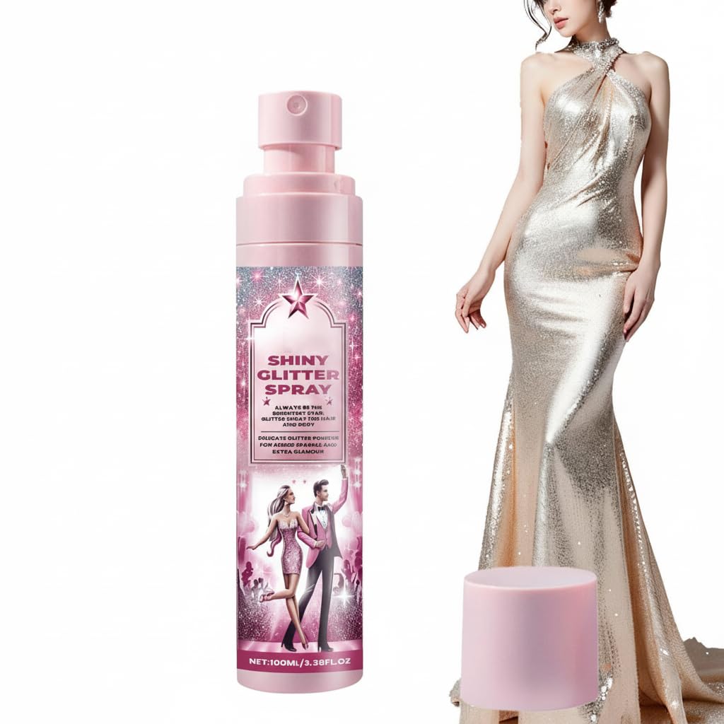 Azonee Shine Body Glitter Spray - Long-Lasting Shimmering Powder With High Gloss for Hair, Makeup, Party, Home, Working, Dating, Festival, Carnival