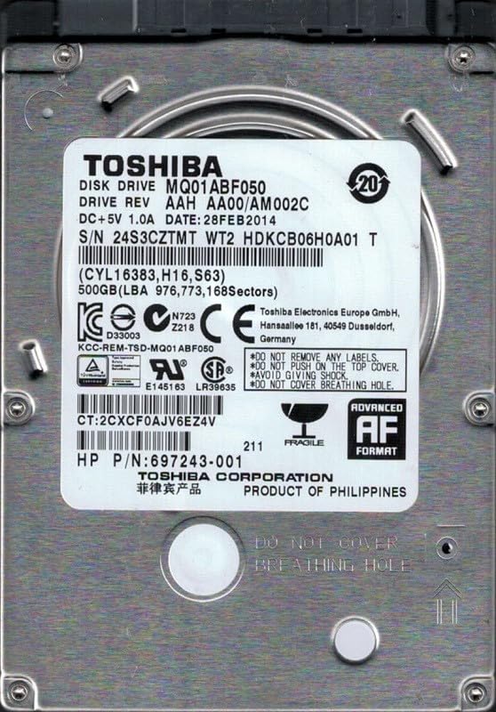 Amazon | 【整備済み品】 東 芝 MQ01ABF050 HDD500GB内蔵HDD 2.5