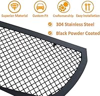 Vista 3 de Rejilla frontal superior negra de malla inoxidable para rejilla de rejilla de inserción de estilo se adapta a Dodge Charger SXT/SE