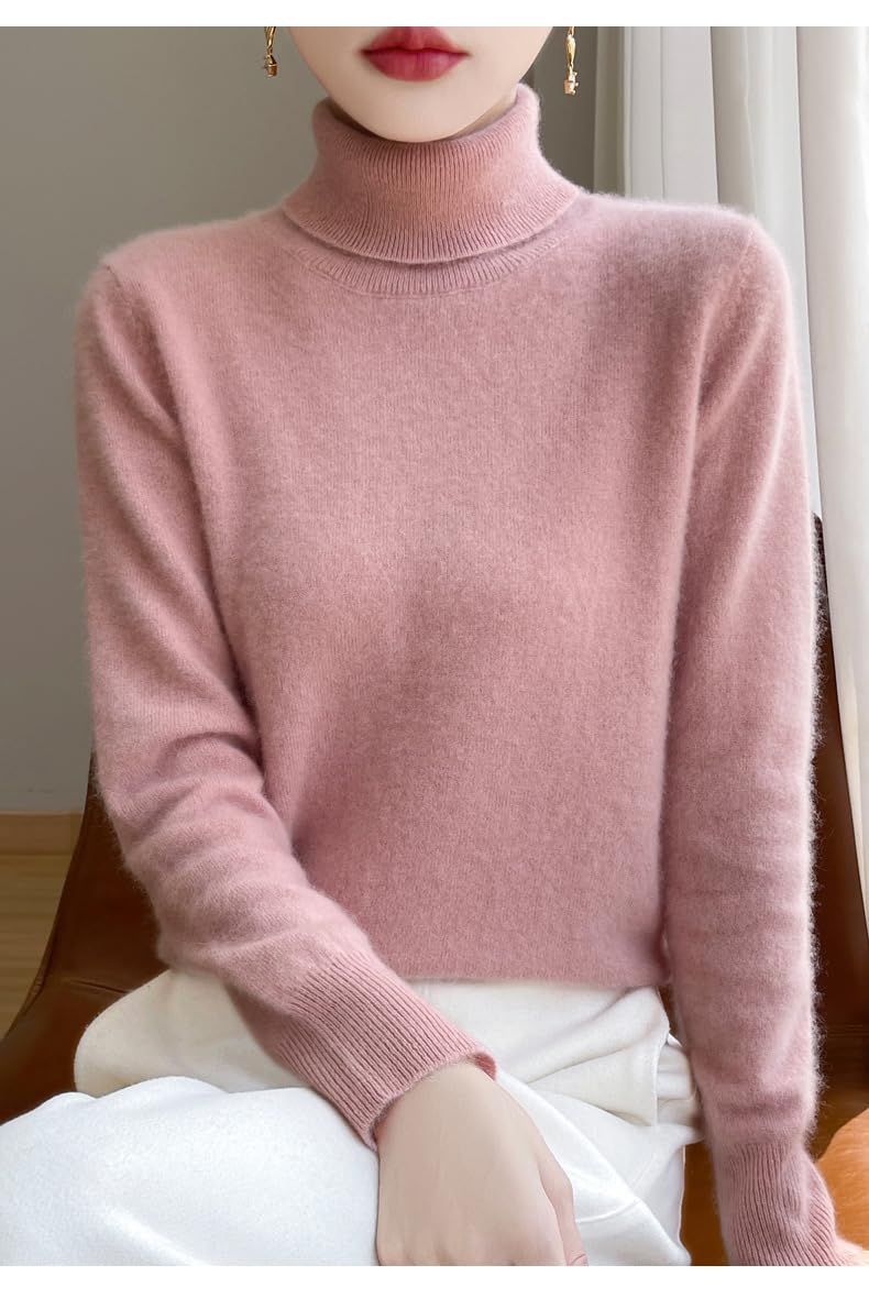 Maglioni da Donna Maglione Dolcevita da Donna in Pura Lana Merino Leggero Arrotolabile A Maniche Lunghe Senza Cuciture in Cashmere da Indossare A Strati per Autunno E Inverno