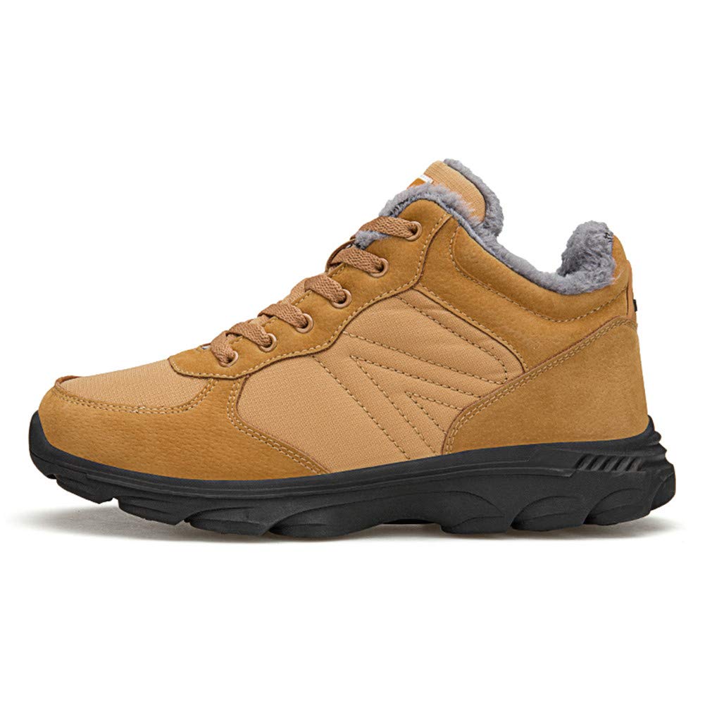 Axcone Stivali Uomo Donna Invernali Impermeabili Trekking Outdoor Caldo Cotone Scarpe Piatto Caviglia Stivaletti Neve - Rosso Marrone Blu Nero Grigio 36-48EU