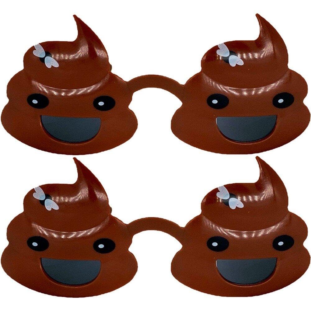 HiyyFloy Funny Eye Glasses 2pcs Novelty Funny Ooop-shaped Glasses Christmas Beach Novelty Party Sunglasses Party Supplies Photo Prop Supplies