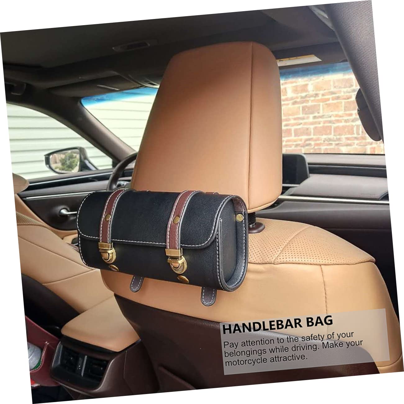 Borsa Laterale Moto in Pelle Resistente Fibbia a Sgancio Rapido, Borsa Portatile Posteriore Per Bici e Scooter Elettrici, Per Trasporto Attrezzi e Uso Automobilistico