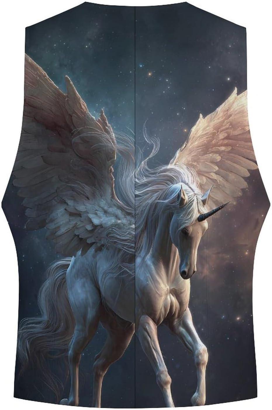 Un-icorns Galaxy Sky Men's Suit Vest Formal Vests Casual Dress Fit Waistcoat Casual Tuxedo for Business