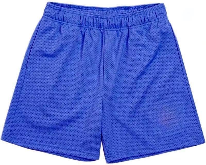 Athletic Basketball Shorts, Breathable Mesh, Elastic Waistband, Above Knee Length, Royal Blue