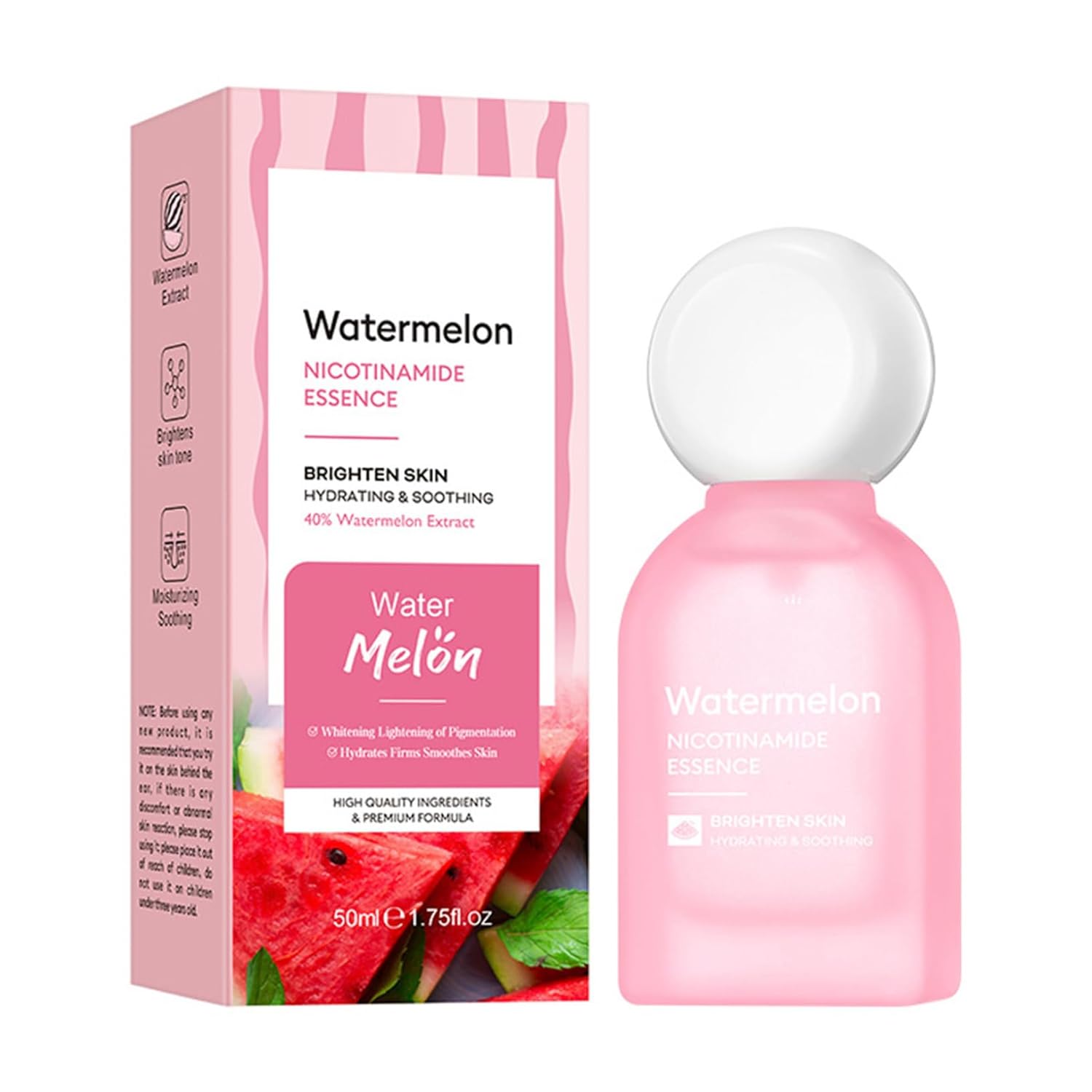 YEAHDOR Watermelon-Enriched Face Serum, 50ml Daily Use Formula for Hydrated Skin Feel Pink One Size