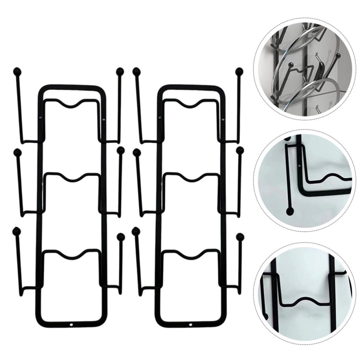 jojofuny 2pièces Organisateur de Couvercles de Casseroles sans Perçage Support Mural Réutilisable et Résistant pour Rangement Ustensiles Cuisine Porte-couvercle Délicat et Pratique