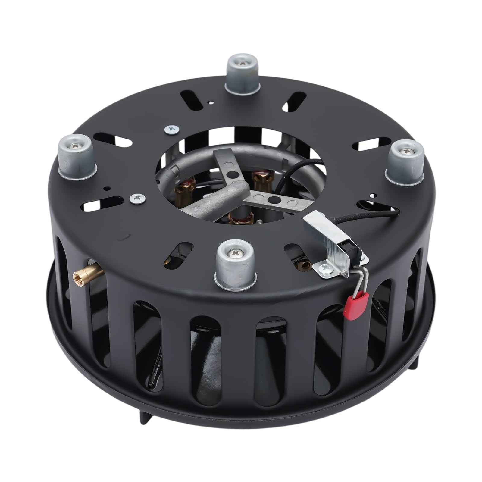 Réchaud à gaz de camping - 21000 W - Portable - Avec 3 adaptateurs - 7 têtes de brûleur - Puissance de feu réglable - Brûleur d'extérieur pour rôtir, sauter, frire, cuire à la vapeur