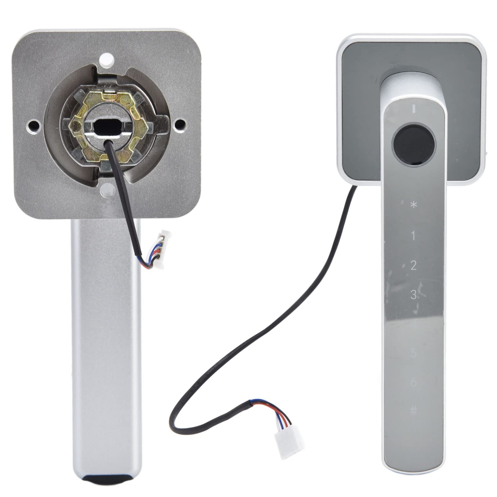 Maniglia per porta con impronta digitale intelligente Password per impronta digitale Serratura antifurto per casa 2 in 1, lega di alluminio, come mostrato nelle