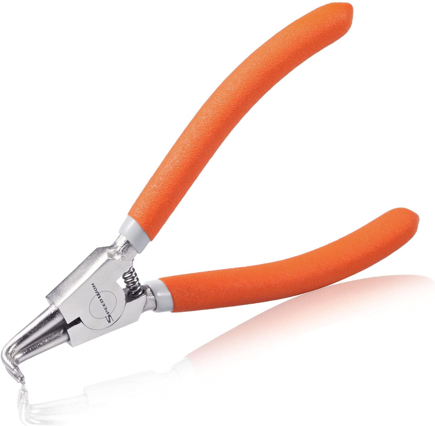 Pince à Nez Courbée 45° SPEEDWOX - Longueur 135 Mm, Mâchoires Lisses - Pour Bijoux, Fil, Travail De Précision