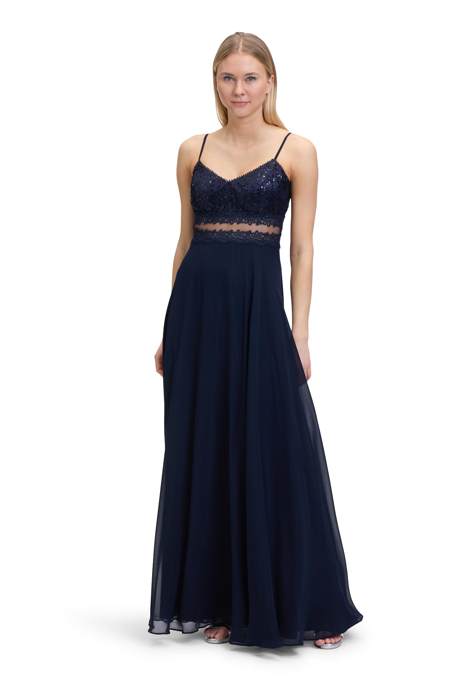 Vera Mont Damen Abendkleid mit Spitze