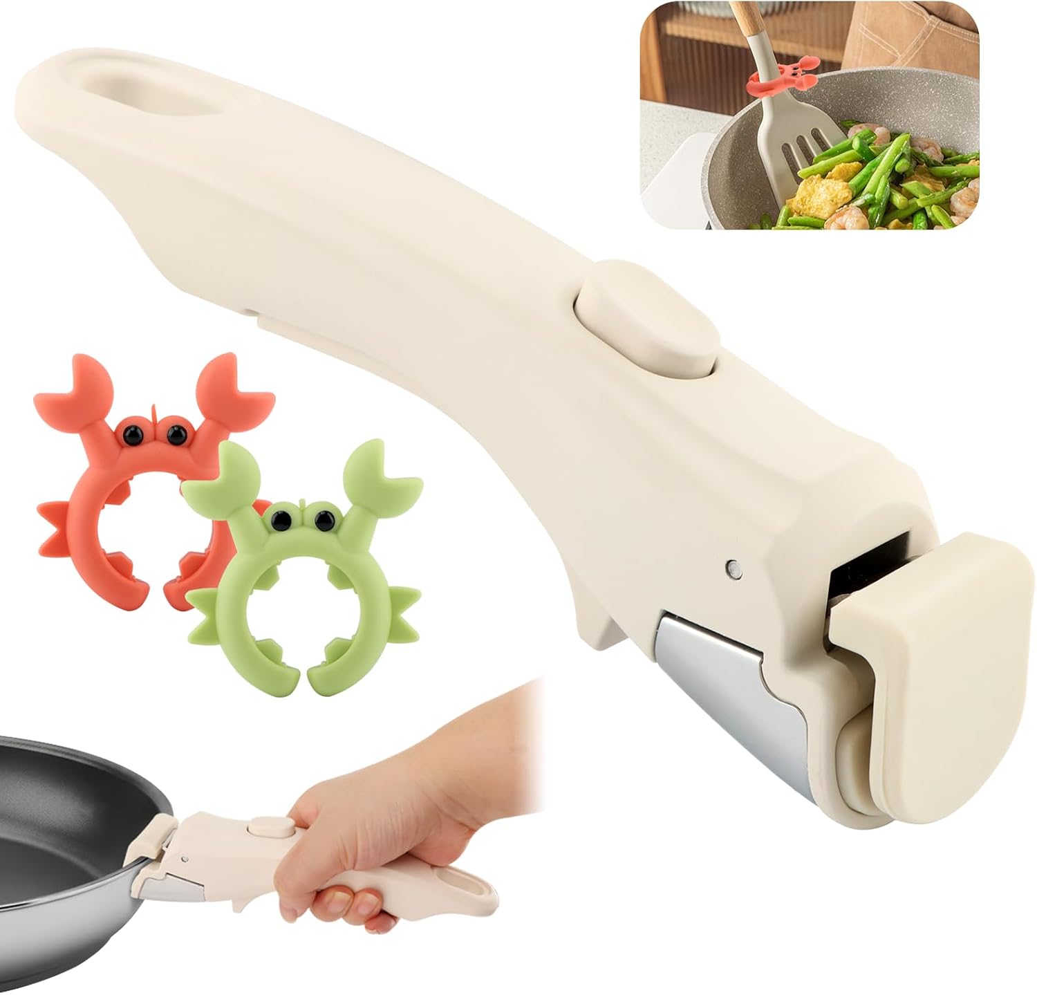 Detachable Handle and Silicone Crab Utensil Holders