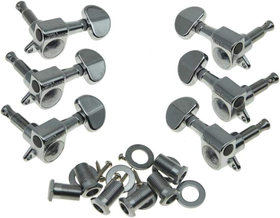 Wilkinson 3x3 ROTO Style Guitar Tuners Tuning Keys Pegs Guitar Machine Heads for Les Paul or Acoustic Guitars Chrome