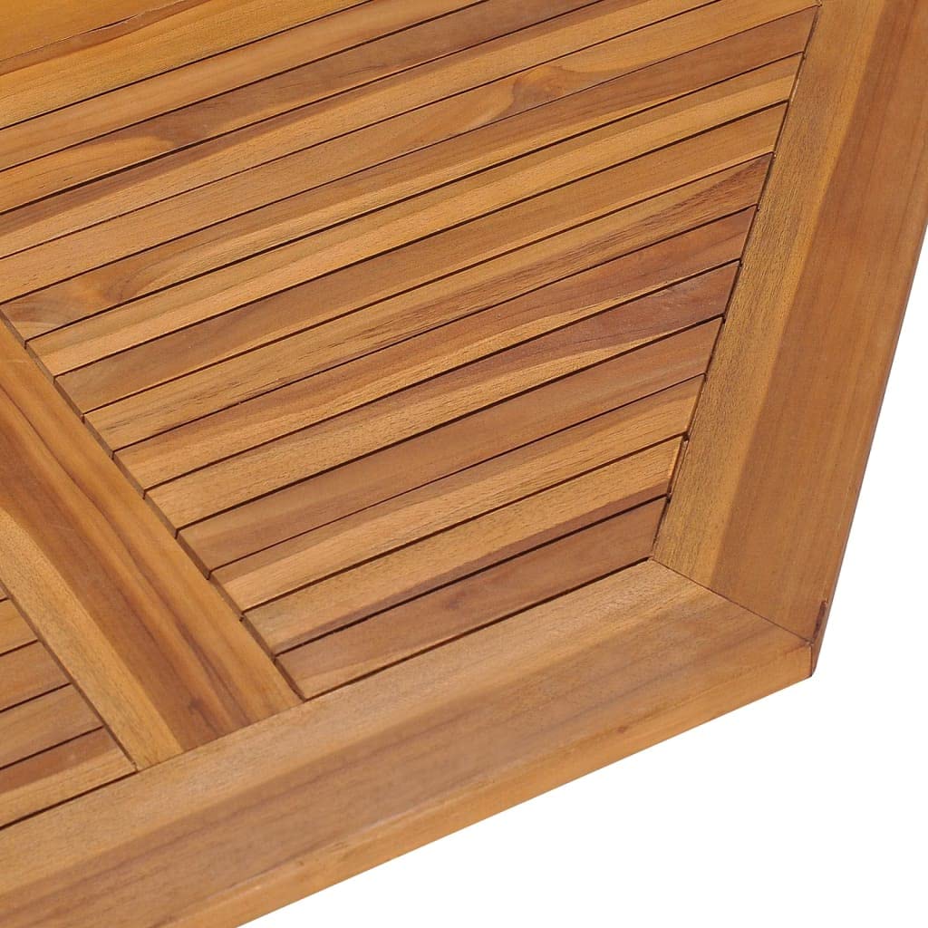 Mobili,Mobili da esterno,Tavoli da esterno,Tavolo da pranzo pieghevole da giardino 110x110x75 cm in legno massello di teak