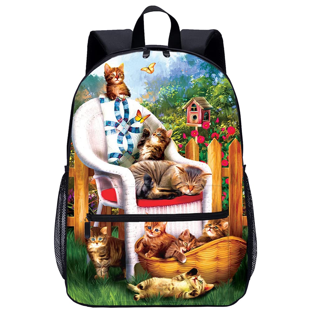 Sac à dos classique léger et ergonomique imprimé chien 3D - 8