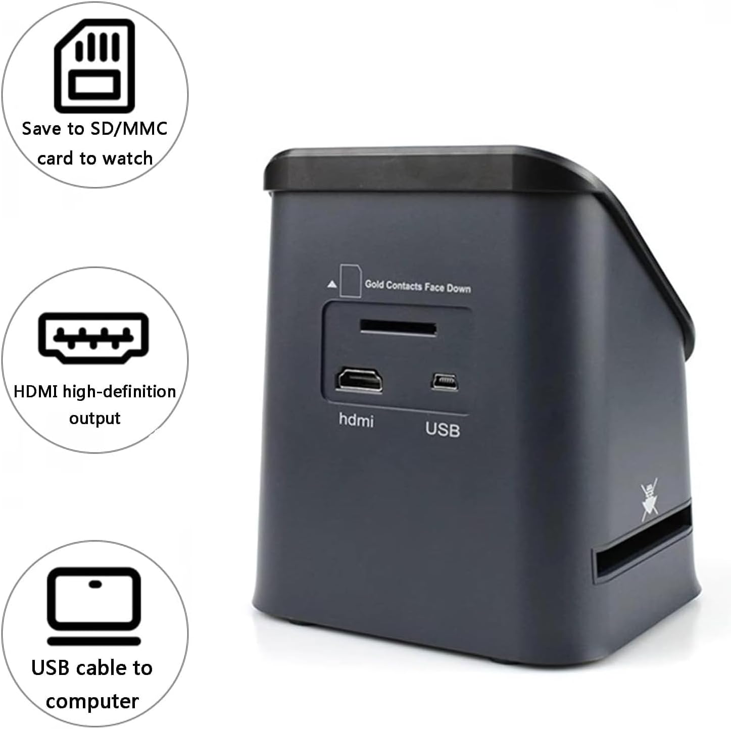 135 Film Scanner, 22MP Digital Slide Scanner, with Large 4.3" TFT Color Screen, Support Film Formats(135/126KPK/110/SUPER8/positive Film/Negative Film/Black and White Film)