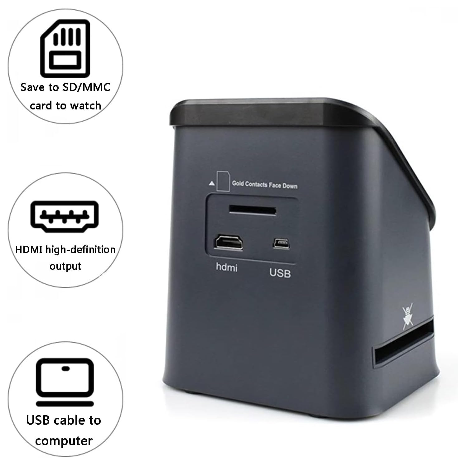 Scanner per pellicole 135, Scanner per Diapositive digitali da 22 MP, con Ampio Schermo a Colori TFT da 4,3", Formati di Pellicola supportati (135/126KPK/110/SUPER8/pellicola positiva/Pellicola nega