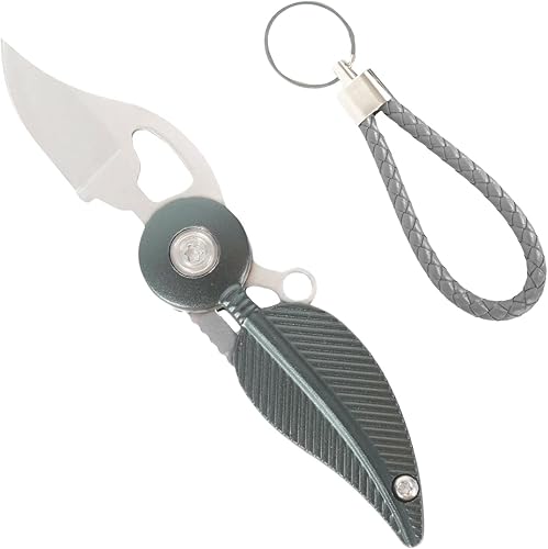 CHJIANAO Cuchillo de bolsillo pequeño con cadena, cuchillo de bolsillo para mujer, cuchillos geniales, cuchillos geniales, cuchillo Edc, mini