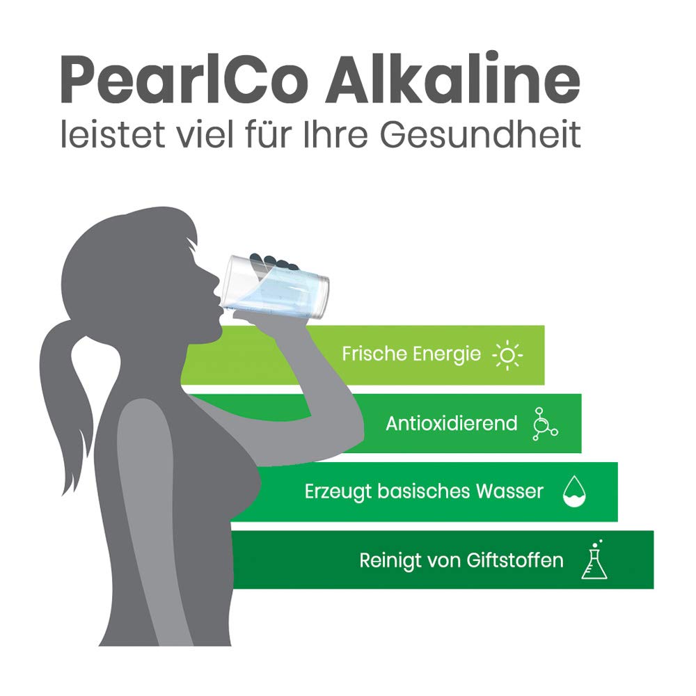 Perlopur - Cartucce filtranti alcaline classiche (confezione da 6) per acqua alcalina | Aumenta il pH dell'acqua, alimentazione basica. Filtra le sostanze nocive, migliora il sapore. Compatibile con Brita Classic