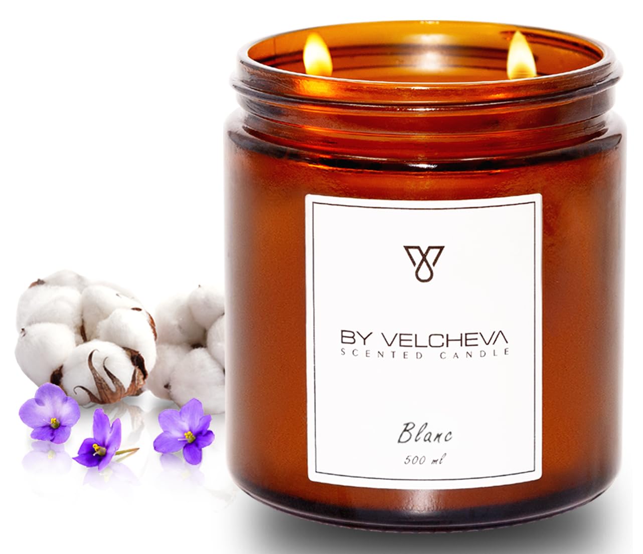 ı Candela profumata BLANC ı Cera di cocco e soia (500 ml)