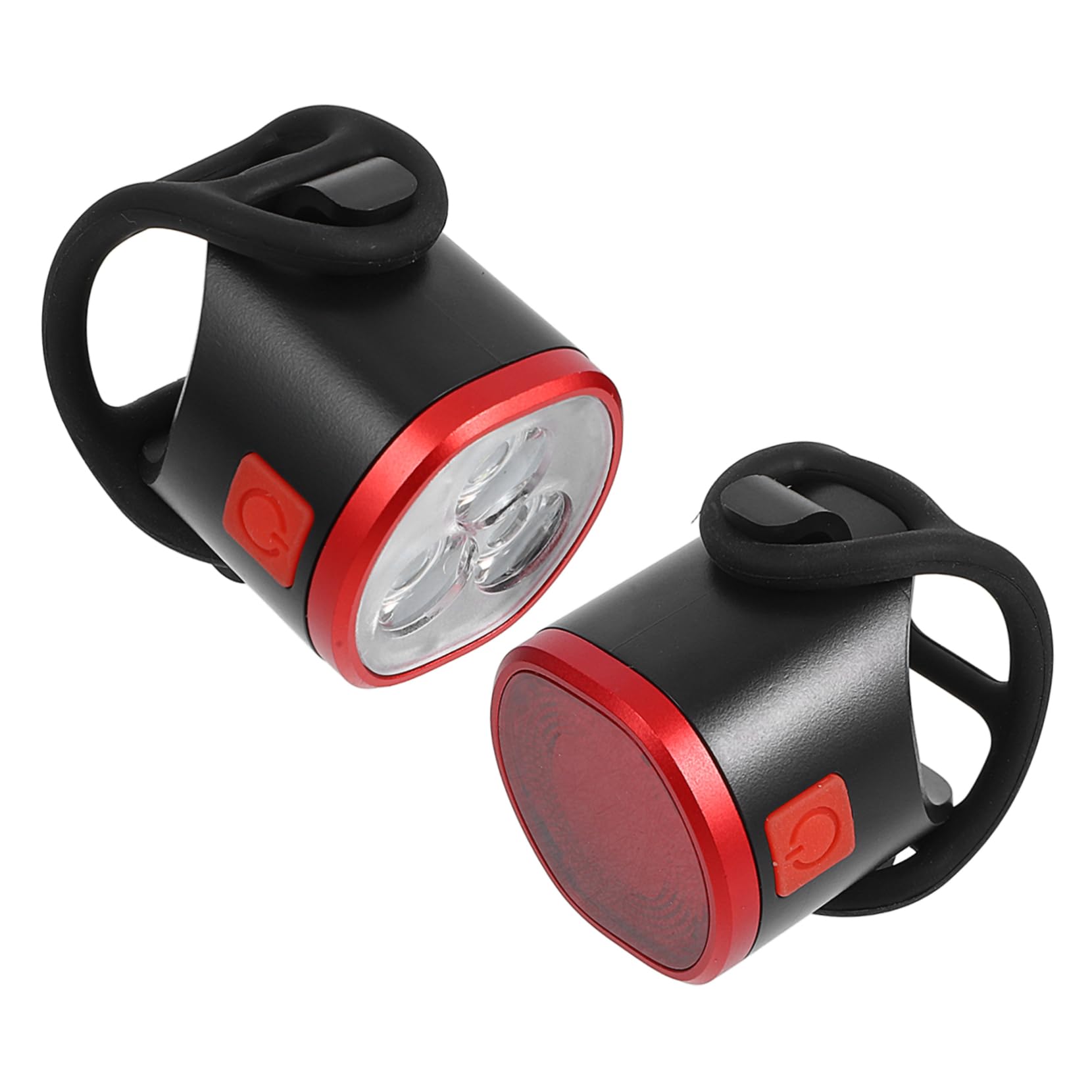 SUPVOX 3 Sets Rechargeable Bike Light Front and Tail Lamp for Mountain Biking High Brightness Multiple Modes Long Lasting Battery Life for Night Riding