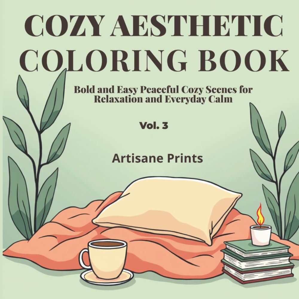Cozy Aesthetic Coloring Book vol. 3: Bold and Easy Peaceful Cozy Scenes for Relaxation and Everyday Calm