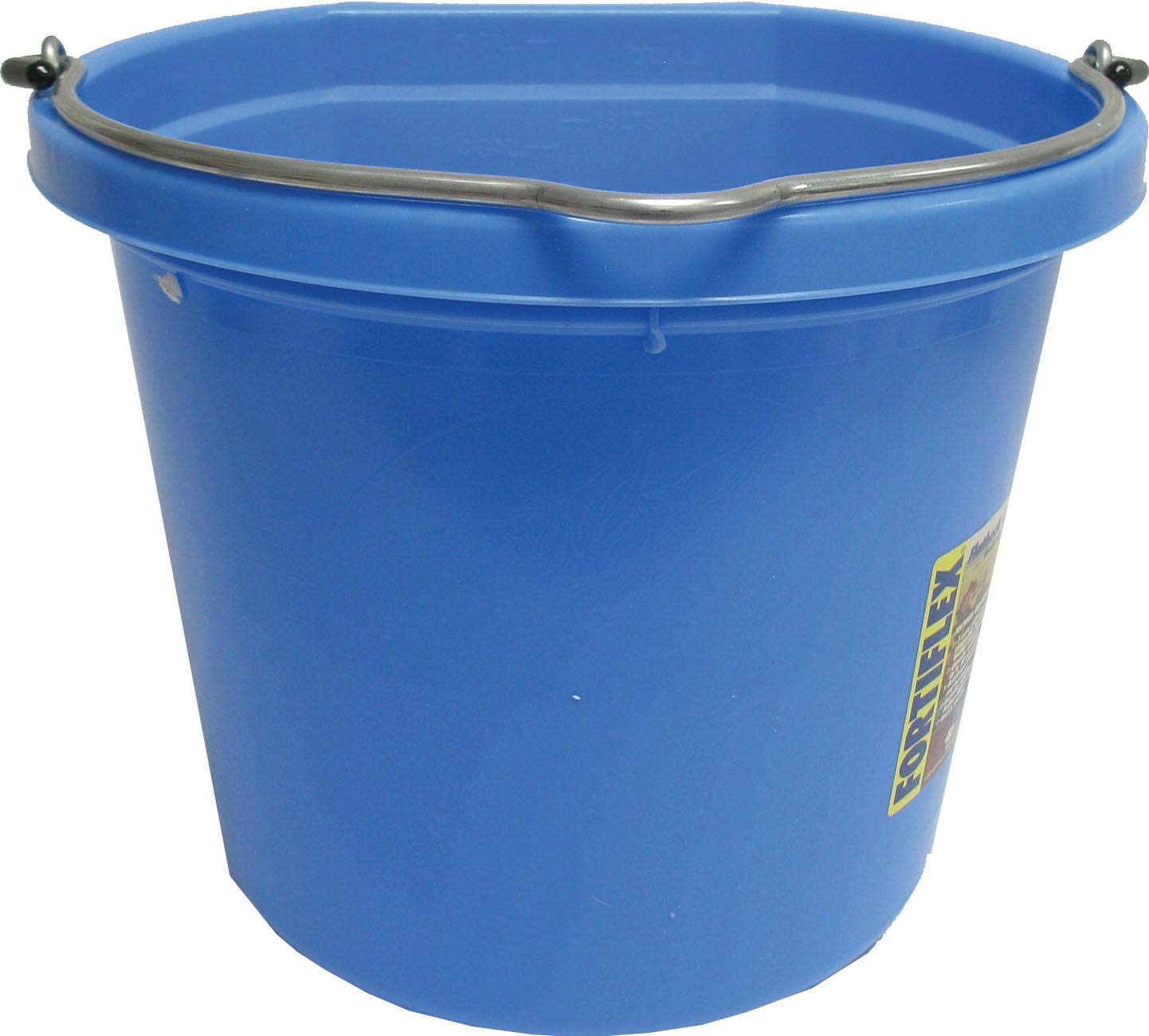 Fortiflex soporte de cubo de alimentación trasera para perros/gatos y animales pequeños, 20-quart, Cielo azul
