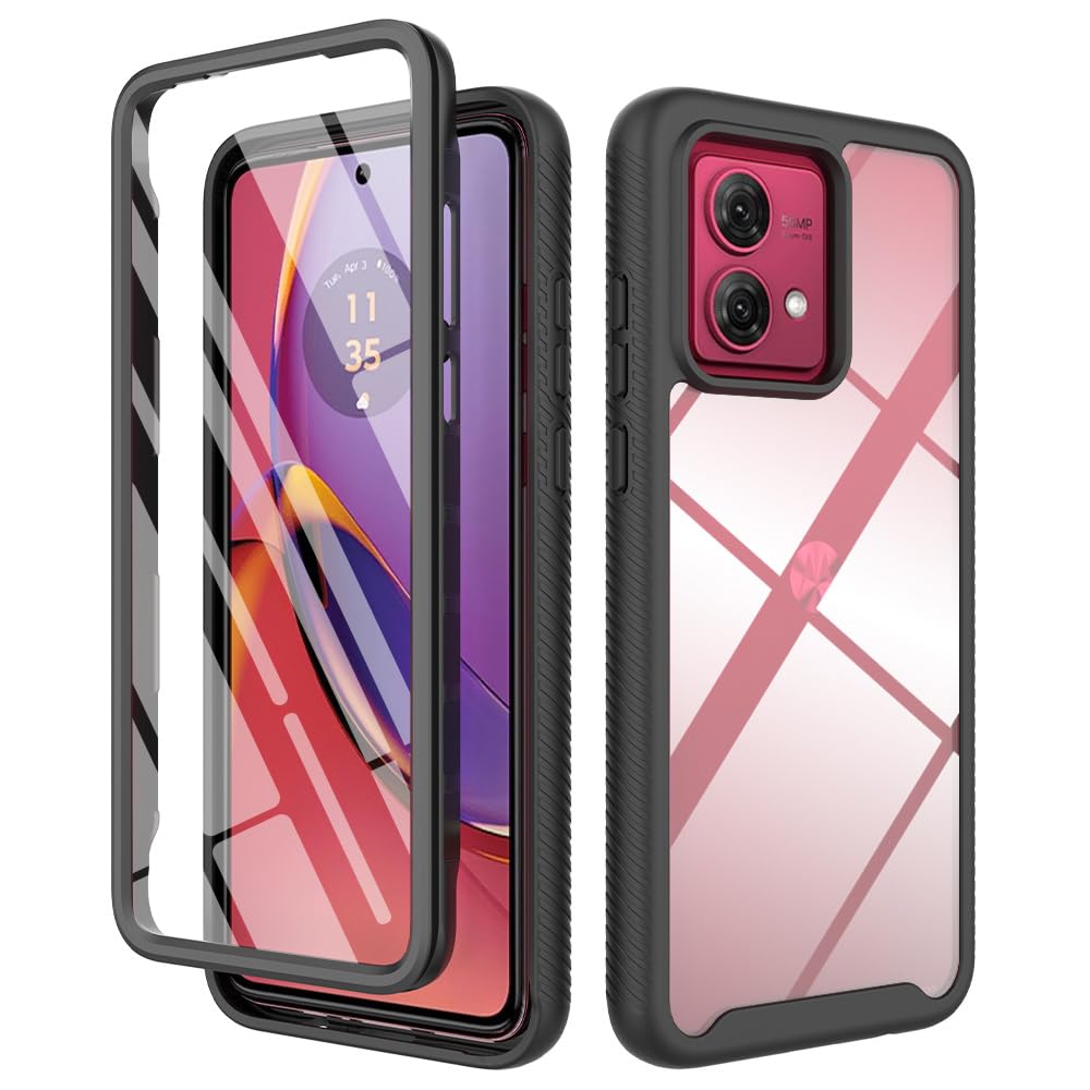Handyhülle Für Motorola Moto G84 5G – Mit Bildschirmschutz, Transparent, Stoßfest